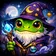 Colorful owl avatar with big eyes, intricate feathers, and a whimsical expression, perfect for profile picture