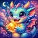 Colorful stylized elephant avatar with intricate patterns and vivid hues, suitable for a profile picture.
